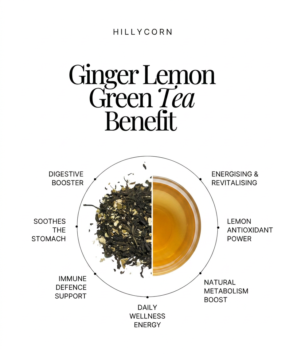 Ginger Lemon Green Tea | Darjeeling Loose Leaf