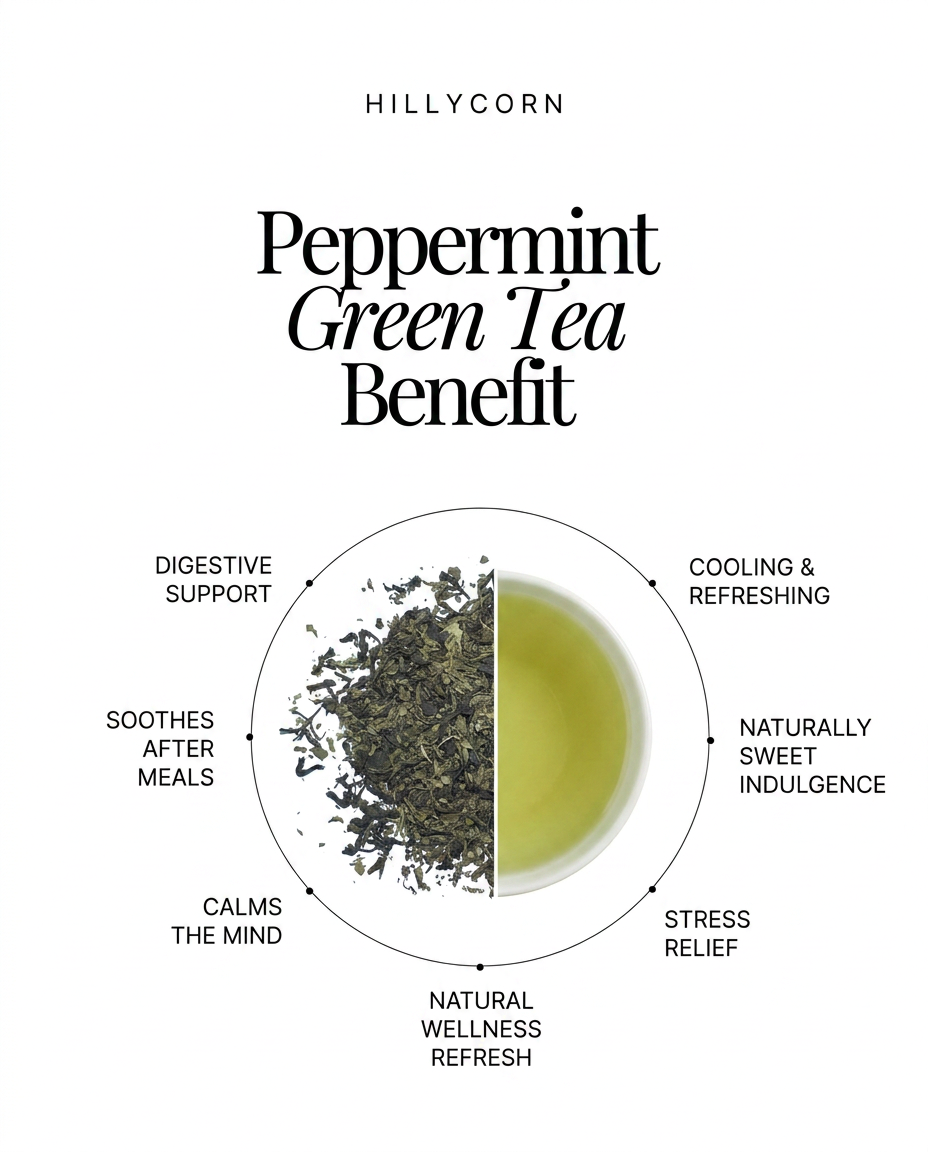 Peppermint Green Tea | Darjeeling Loose Leaf