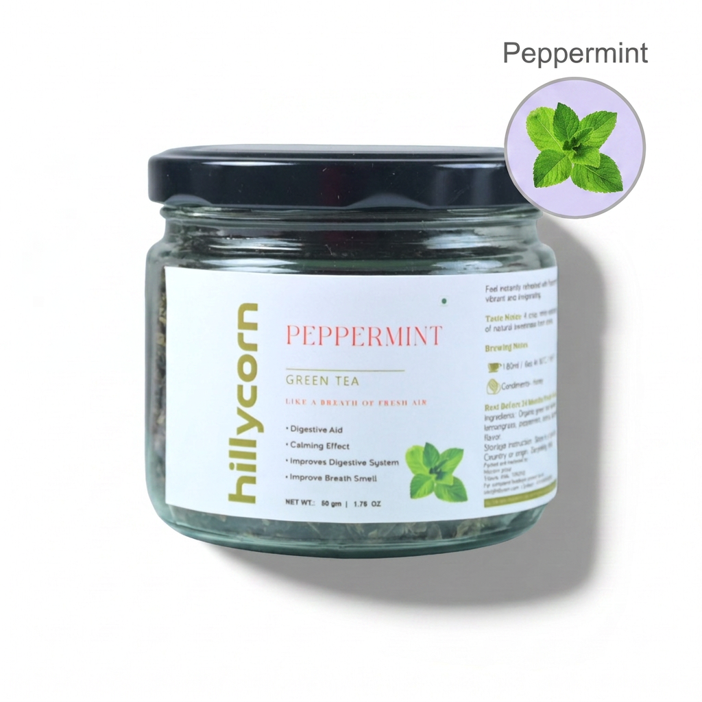 Peppermint Green Tea | Darjeeling Loose Leaf