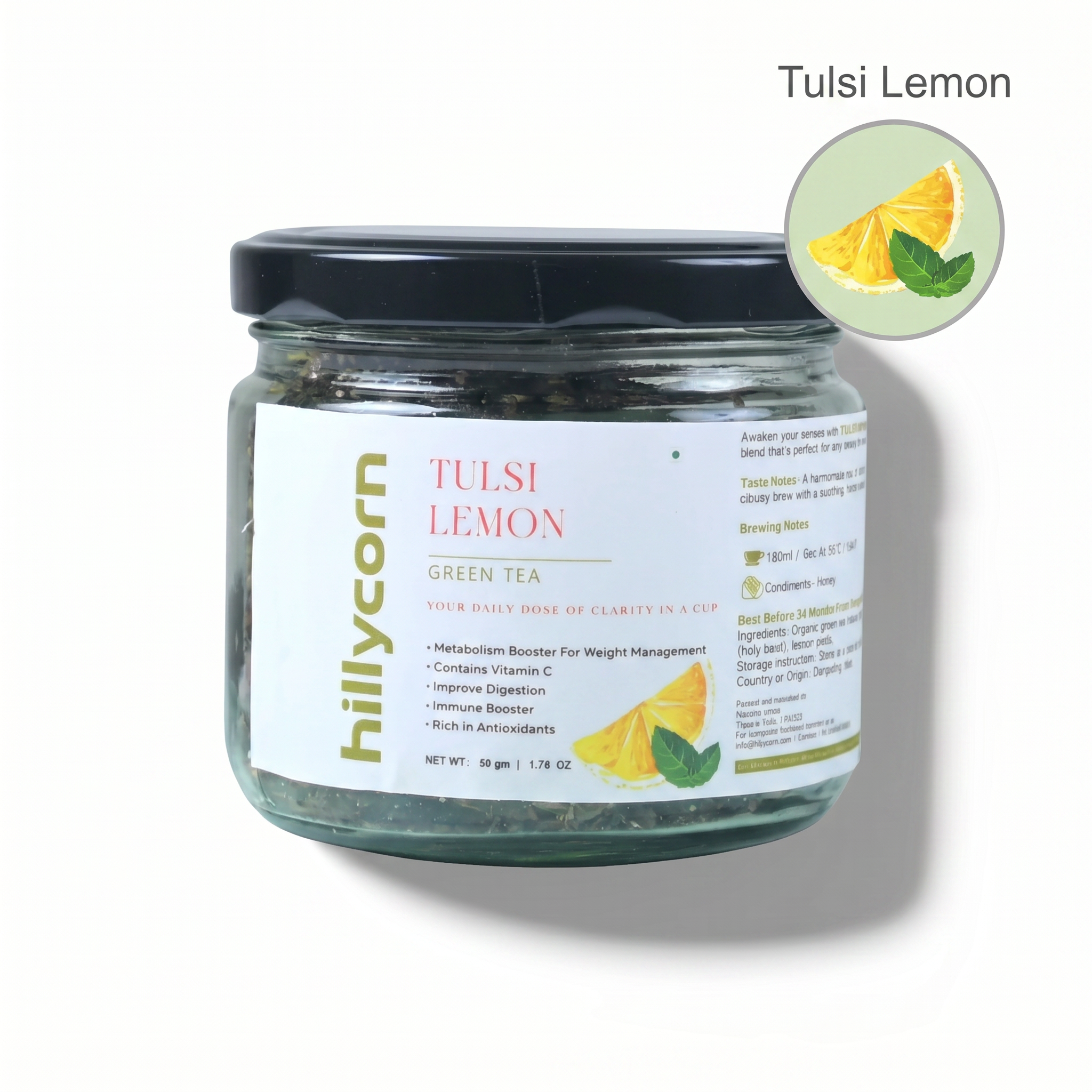 Tulsi Lemon Green Tea | Darjeeling Loose Leaf