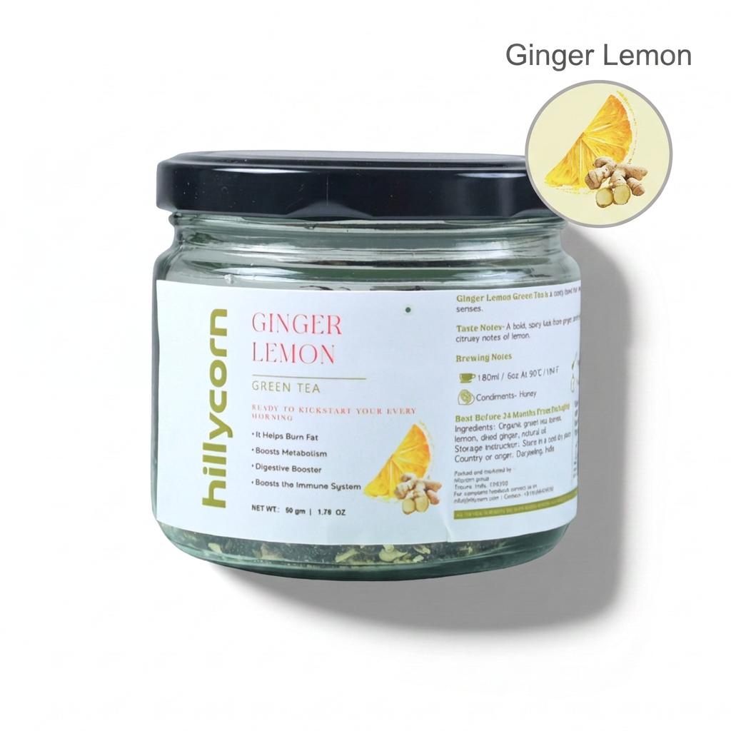 Ginger Lemon Green Tea | Darjeeling Loose Leaf